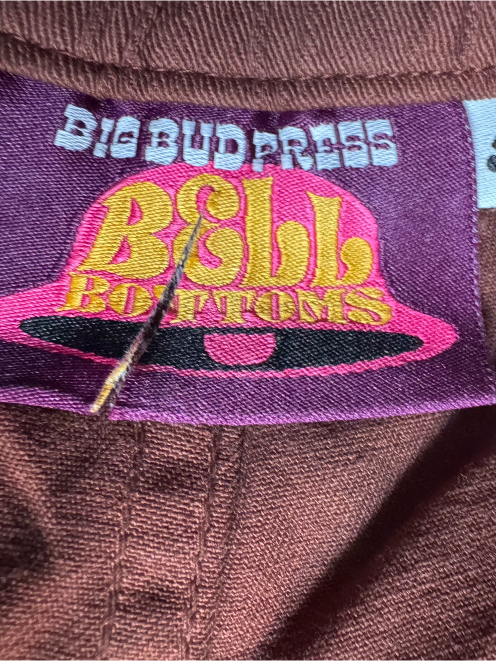 Big bud press High-Waist bell bottoms new Wide Leg Crop Pants - Brown - Picture 7 of 8